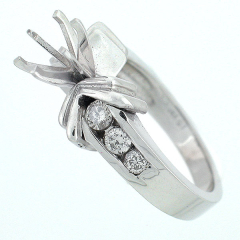 14k Semi Mount Diamond Engagement Ring 0.68 Ctw